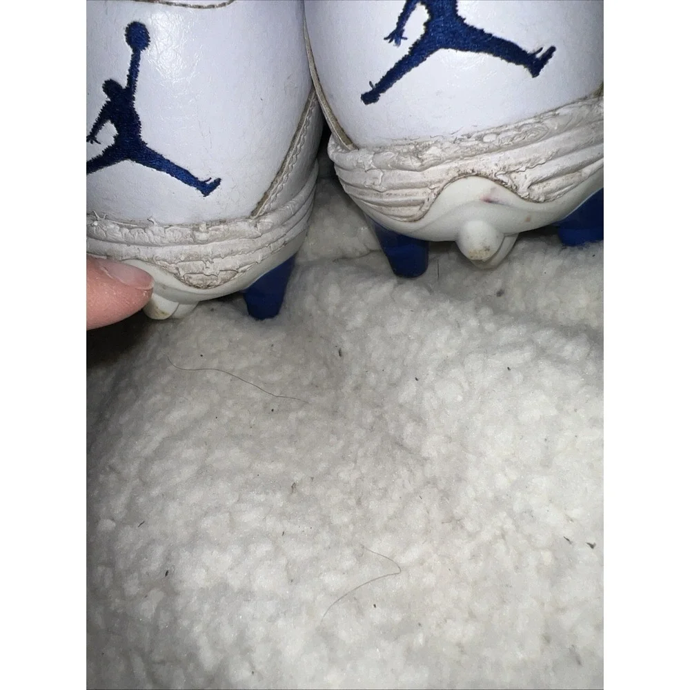 Nike Air Jordan‎ 10 TD Football Cleats Blue White Men's Size 9.5 US CQ2073-104